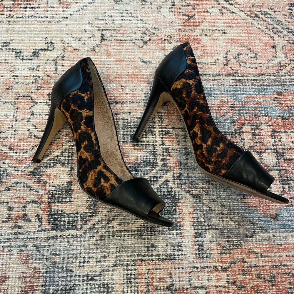 Leopard Leather Heels